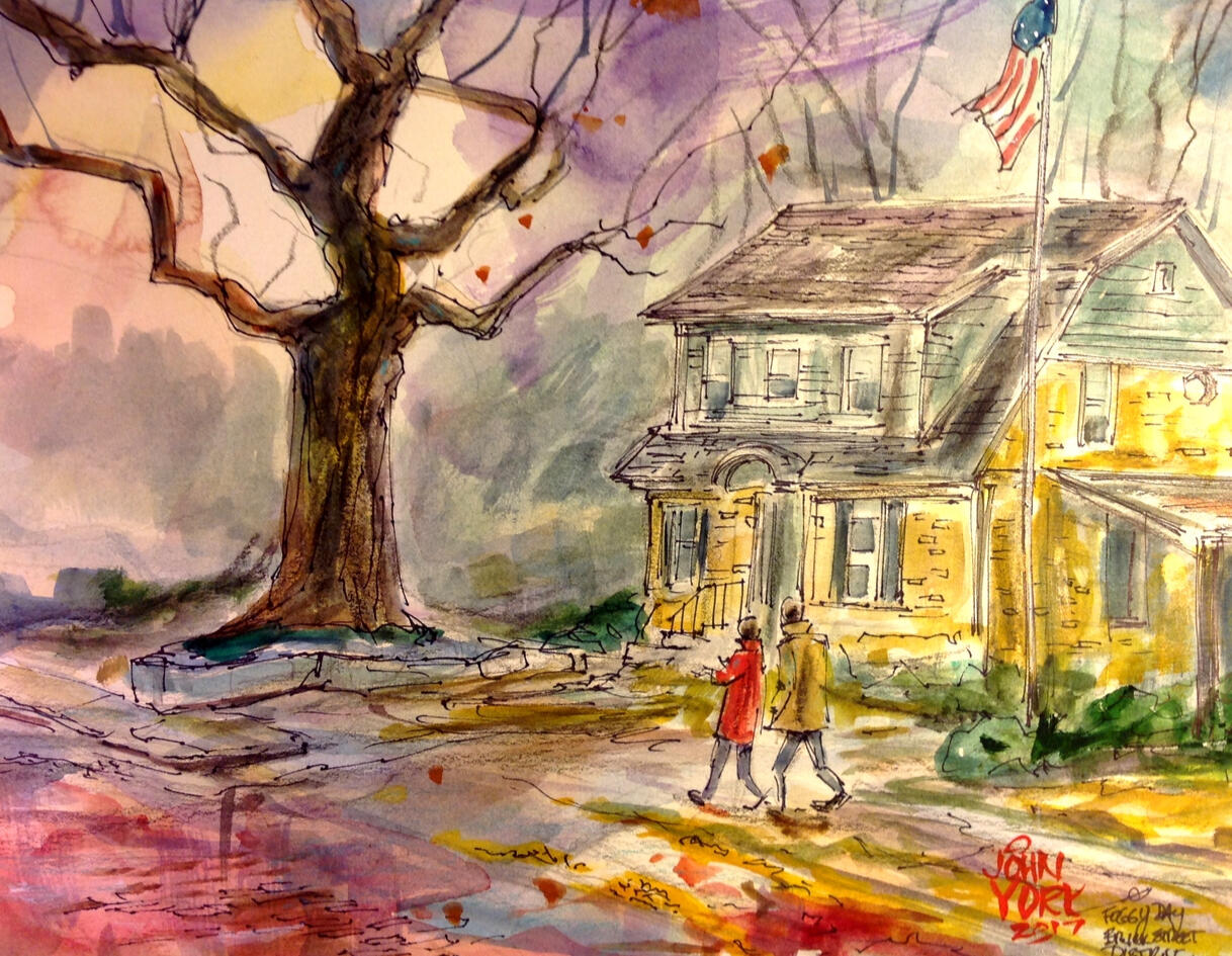 Foggy Day in the Brick Street District by John Randall York