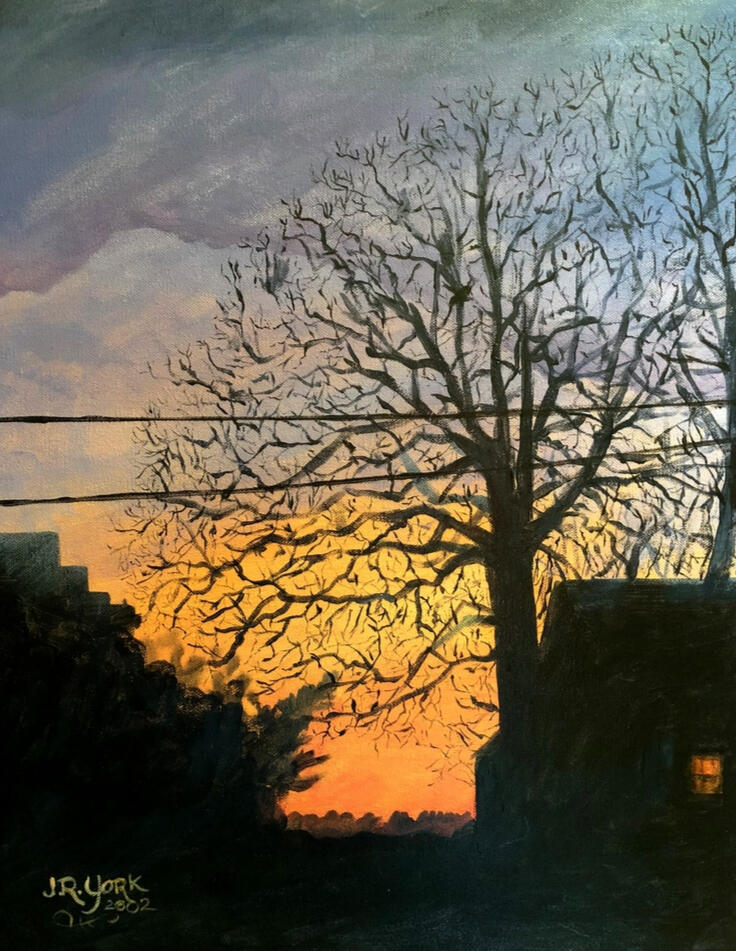 House Across The Street, by John York, acrylic on canvas
